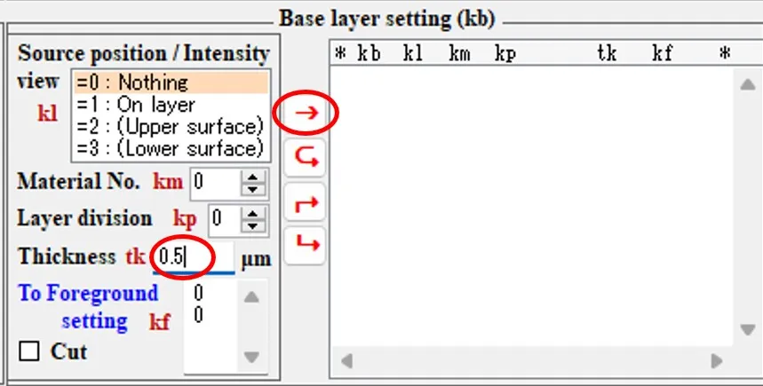 Base setting欄２