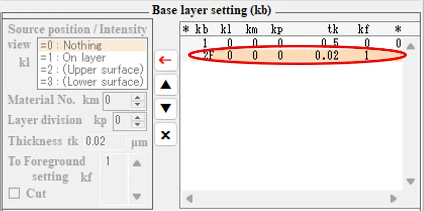 Base setting欄５