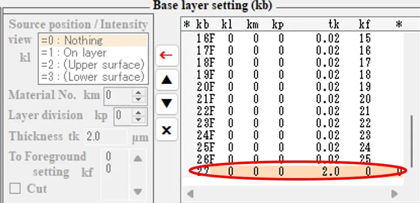 Base setting欄７