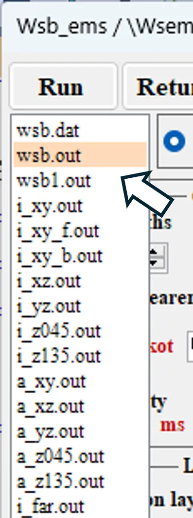 Source setting画面の結果ファイルボックス