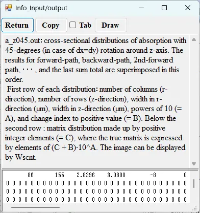 Information window for a_z045.out