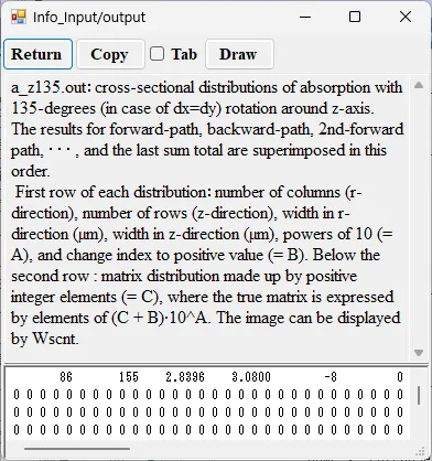 Information window for a_z135.out