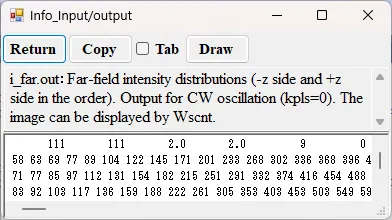 Information window for i_far.out