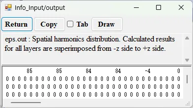 Information window for eps.out